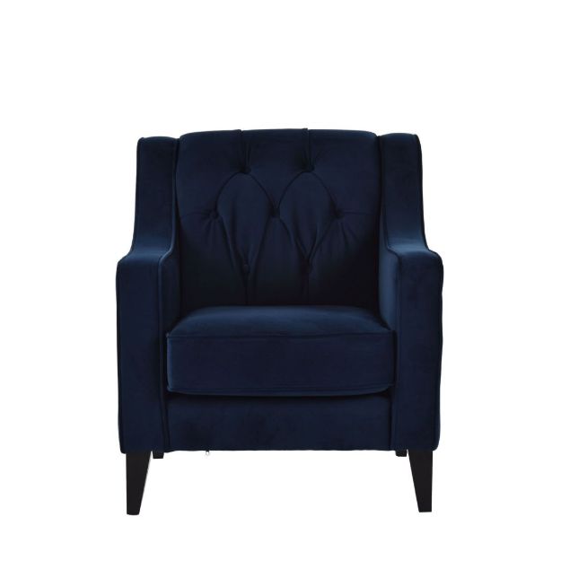 Picture of SKYE ARMCHAIR NAVY VELVET