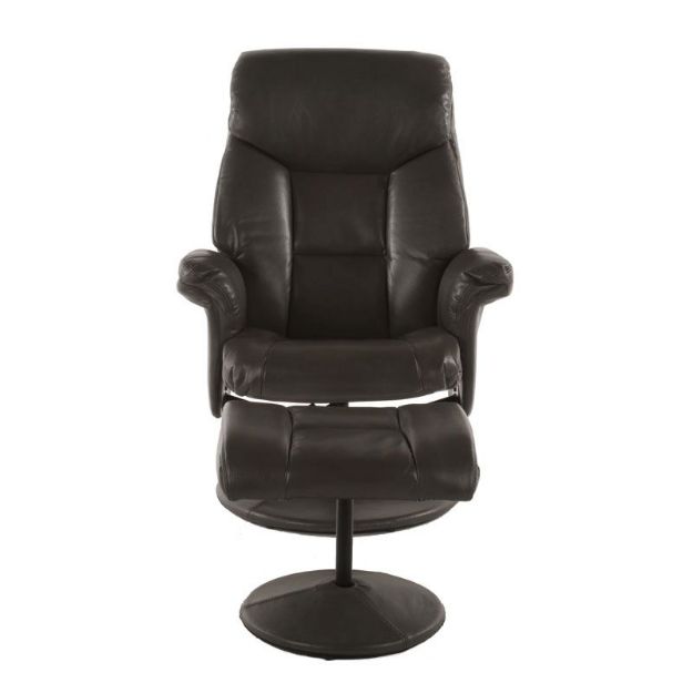 Picture of Kenmare Swivel Armchair & Footstool | Grey