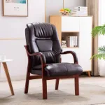 Picture of High Clerk Fireside Armchair| Brown PU