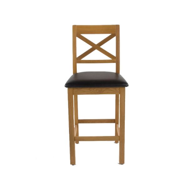 Picture of Salisbury Counter Stool| Brown PU Seat